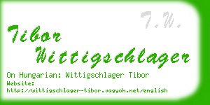 tibor wittigschlager business card